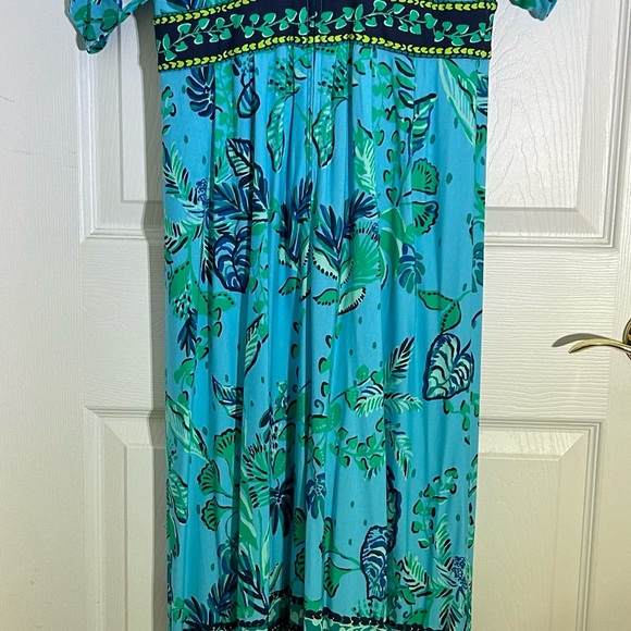 Lilly Pulitzer Ilia elbow sleeve maxi "Plant One On You" - Picture 4 of 4